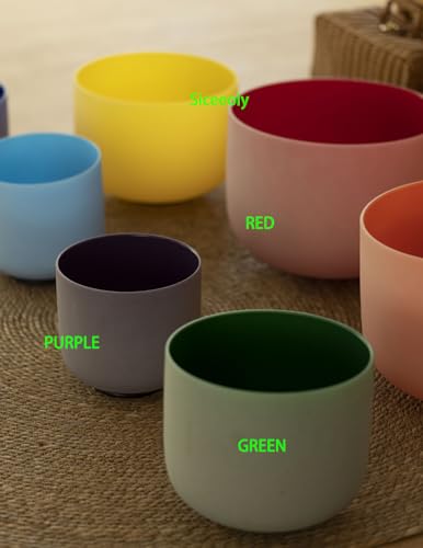 Set of 3 Crystal Singing Bowls in Multiple Colors