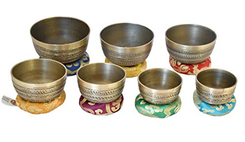 NHZ Chakra Healing Singing Bowl Set for Meditation