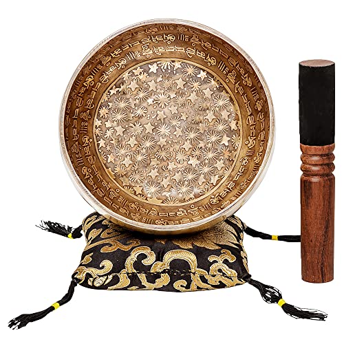 Ohm Store Tibetan Singing Bowl Set for Meditation
