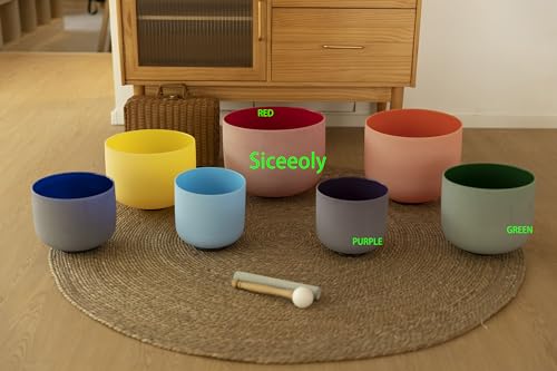 Set of 3 Crystal Singing Bowls in Multiple Colors