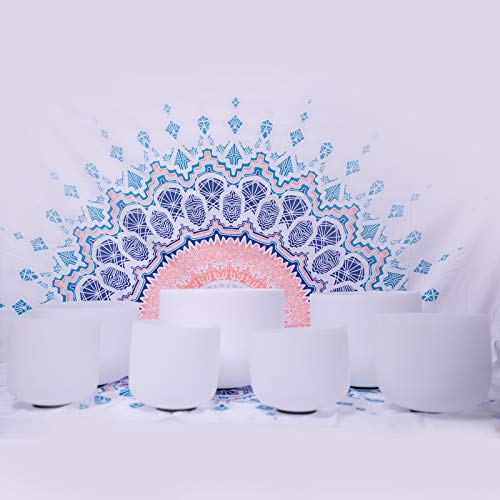 432Hz Chakra Tuned Set of 7 Crystal Bowls