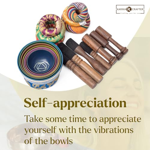Tibetan Singing Bowl Set - 7 Chakra Meditation