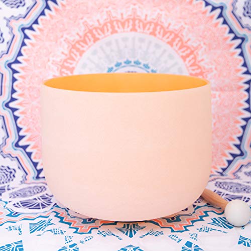 11" Orange Quartz Crystal Singing Bowl for Sacral Chakra
