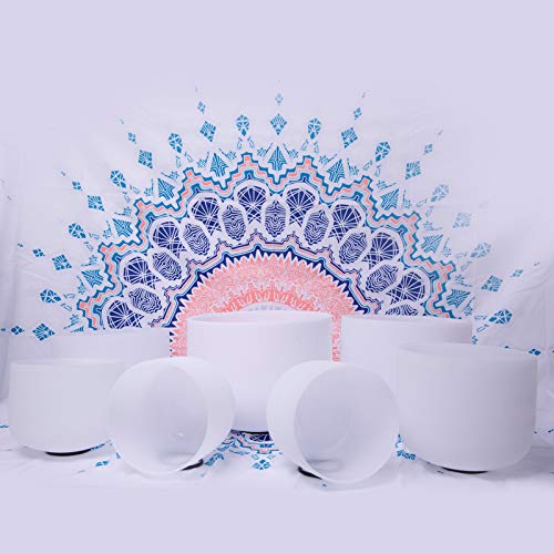 432Hz Chakra Tuned Set of 7 Crystal Bowls