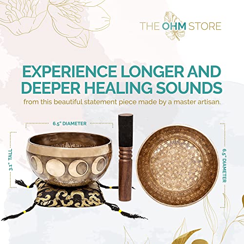 Ohm Store Tibetan Singing Bowl Set for Meditation