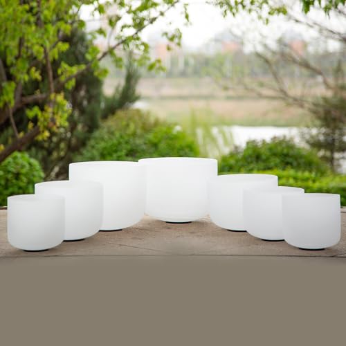 432Hz Chakra Tuned Set of 7 Crystal Bowls