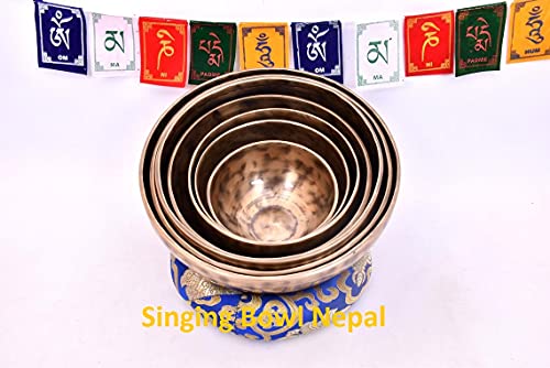 Chakra Healing Tibetan Singing Bowls Set - Handmade