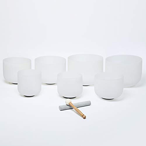 432 Hz Crystal Singing Bowl Set - 7 PCS