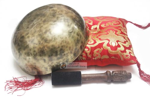 8" Handmade Tibetan Meditation Singing Bowl Set