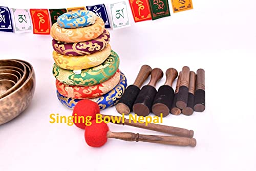 Chakra Healing Tibetan Singing Bowls Set - Handmade