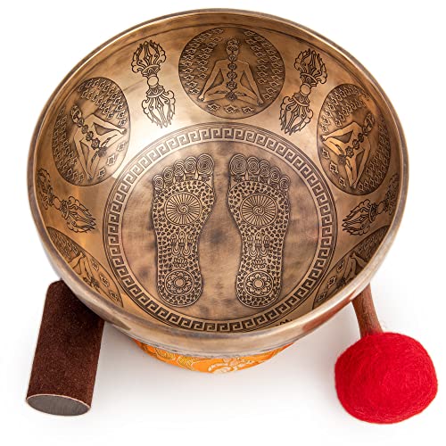 8.5" Tibetan Singing Bowl Set for Sound Bath