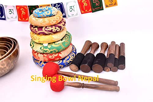 Chakra Healing Tibetan Singing Bowls Set - Handmade