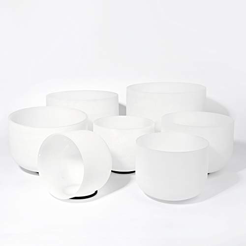 432 Hz Crystal Singing Bowl Set - 7 PCS