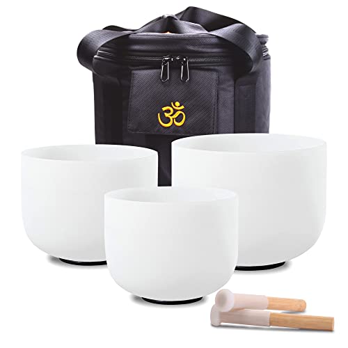 Crystal Singing Bowls Set for Healing and Meditation