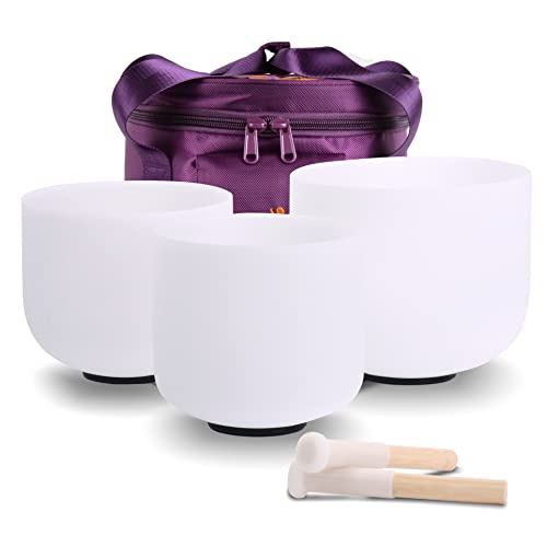 Crystal Singing Bowls Set for Healing and Meditation