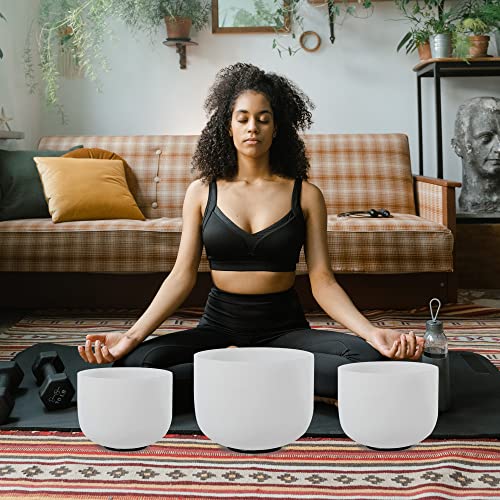 Crystal Singing Bowls Set for Healing and Meditation