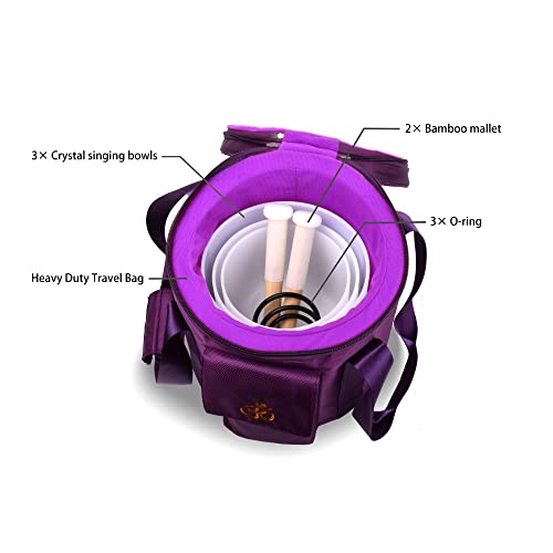 Crystal Singing Bowls Set for Healing and Meditation