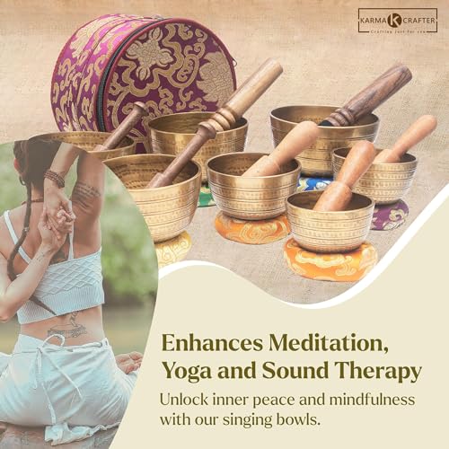 7 Chakra Singing Bowl Set for Mindfulness and Healing