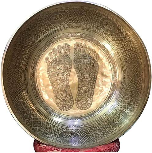 21" Large Singing Bowl - Buddha's Feet Etched