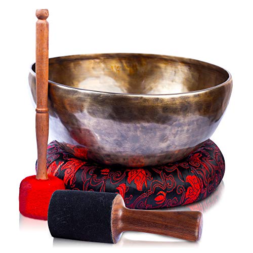 Large Tibetan Singing Bowl Set - Master Healing Grade