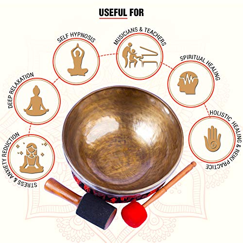 Large Tibetan Singing Bowl Set - Master Healing Grade