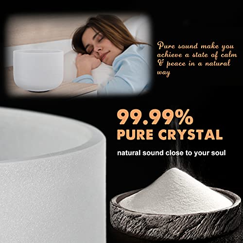 432HZ Set of 3 Quartz Crystal Singing Bowls
