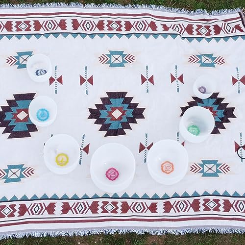 6-12" Chakra Symbol Design Crystal Singing Bowls Set