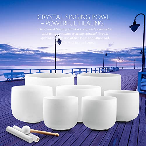 RYAN DVAN 432 hz 7-12 Inch 7-Piece Crystal Singing Bowl Set