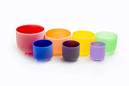 Chakra Tuned 432hz Set: 7 Color Crystal Bowls