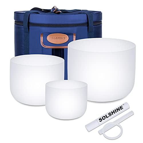 432Hz Crystal Singing Bowl Set for Meditation & Healing