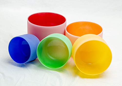 Chakra Tuned 432hz Set: 7 Color Crystal Bowls