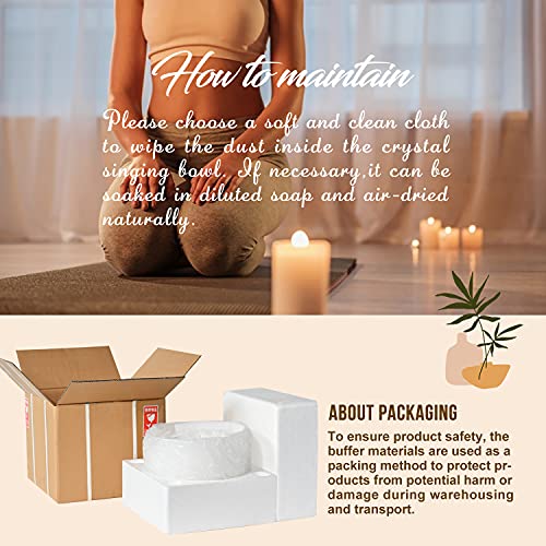 432HZ Set of 3 Quartz Crystal Singing Bowls