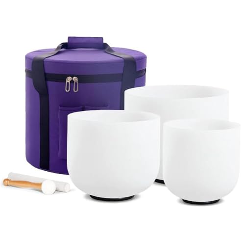 Set of 3 432HZ Singing Bowls with Accessories