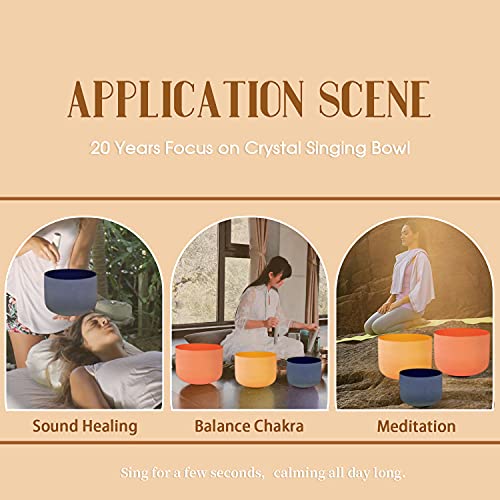 VIP Crystal Singing Bowl Set - A, E, D Notes