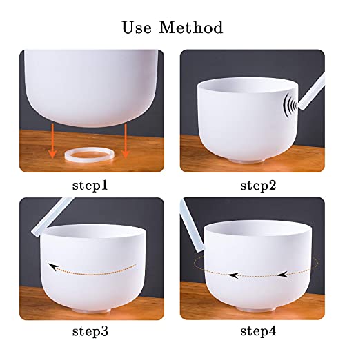 432Hz Crystal Singing Bowl Set for Meditation & Healing