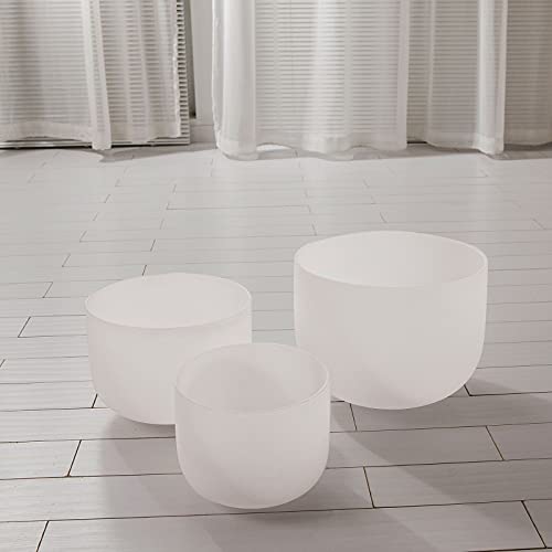 432Hz Crystal Singing Bowl Set for Meditation & Healing