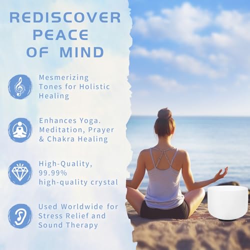 Hye-eun Crystal Singing Bowls Set, 432hz Gradient