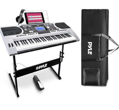 Pyle 61 Key Electronic Piano Keyboard Bundle