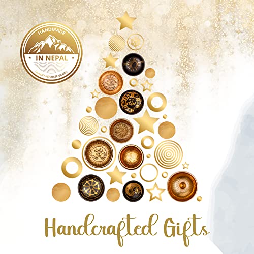 6.5" Deep Tone Meditation Singing Bowl Set - Pure Bronze