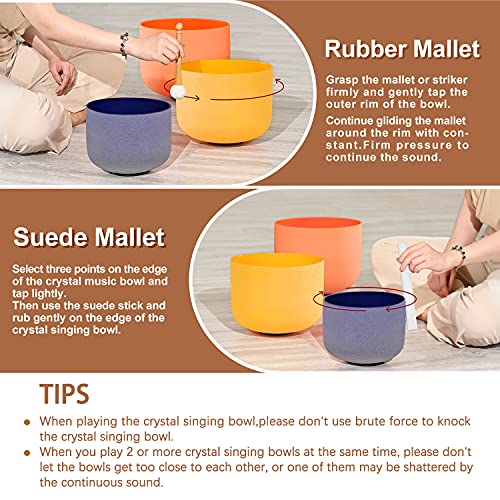 VIP Crystal Singing Bowl Set - A, E, D Notes