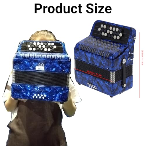 Professional 22 Key Diatonic Accordion for VIP Shoppers
