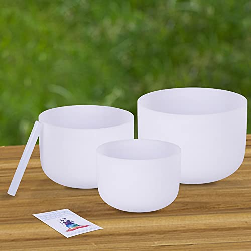 432Hz Crystal Singing Bowl Set for Meditation & Healing