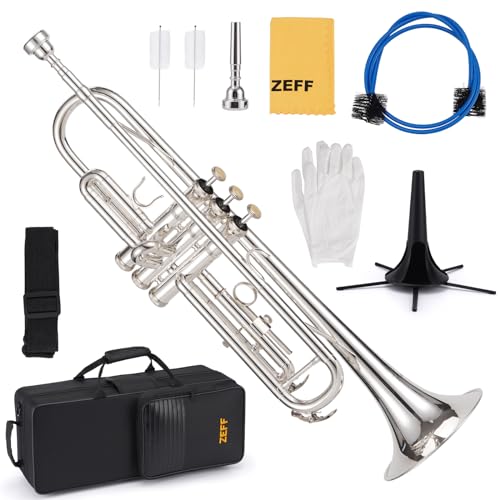 Silver-plated ZEFF Bb Trumpet for Beginners & Students