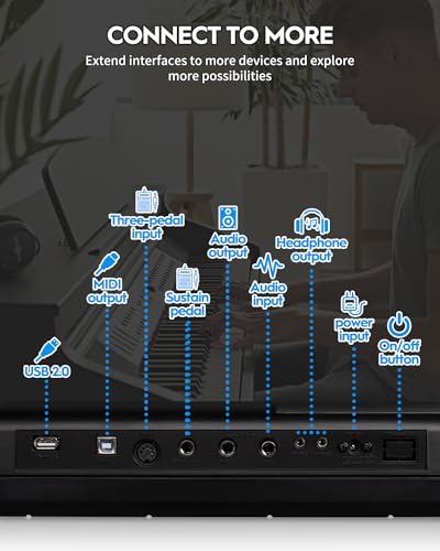STRICH 88-Key Digital Piano Keyboard with Stand - VIP Smart Shopper