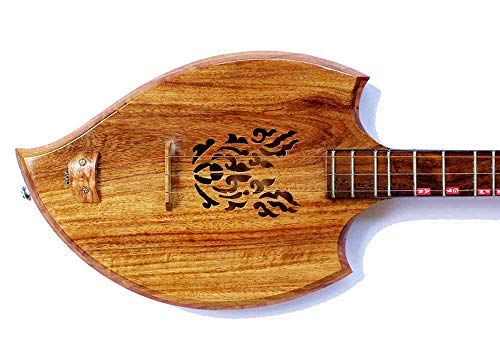 Traditional Thai Lao Acoustic Phin 3-String Guitar