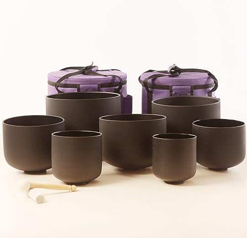 Chakra Tuned Quartz Crystal Singing Bowls Set VIP