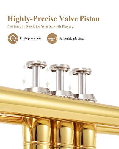 Eastar Bb Trumpet Set for Beginner Players, Complete