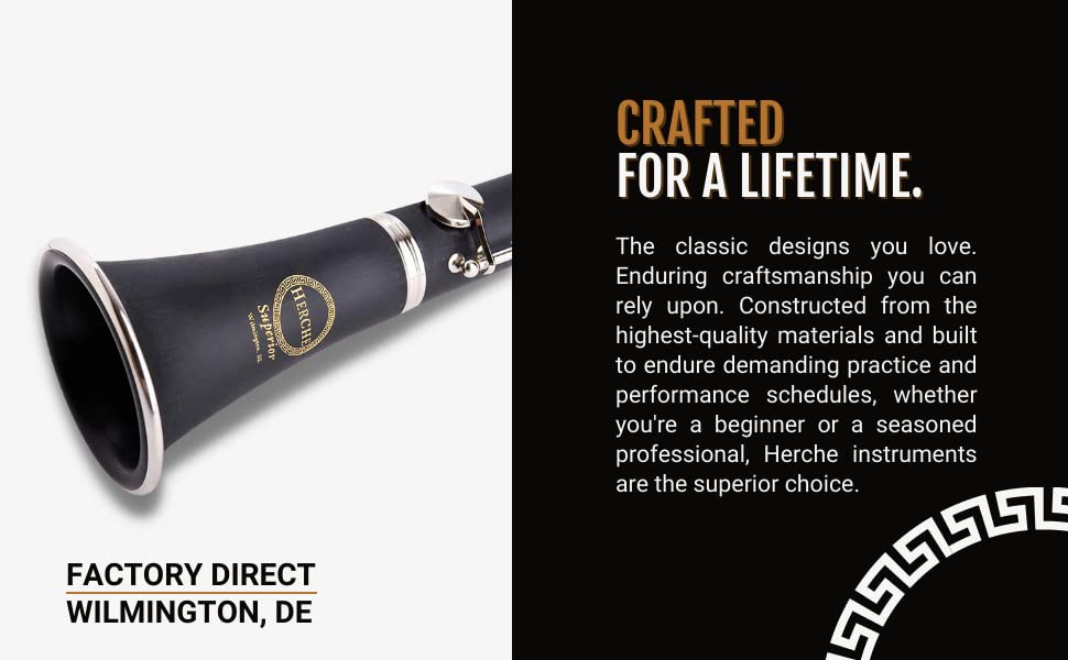 Herche Superior Bb Clarinet X3: Educator Approved Professional Grade