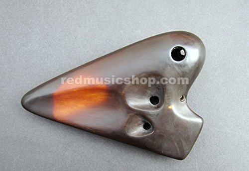 Professional Double-Piped Ceramic Ocarina Flute by Fengya