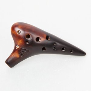 Professional Soprano G Straw Fire Ceramic Ocarina - Linn's Arts VIP